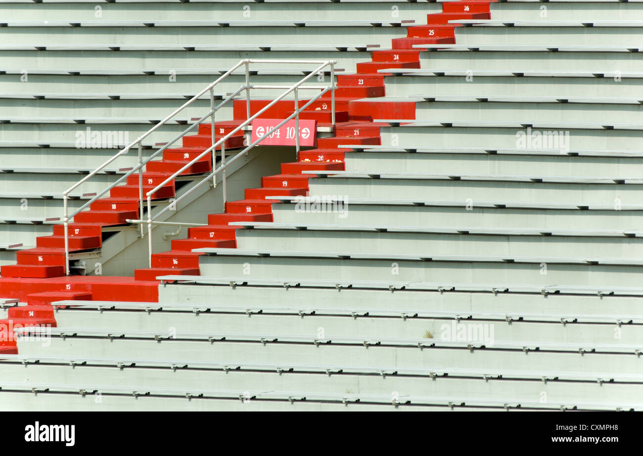 Sports Stadium bleacher seating great for a background Stock Photo