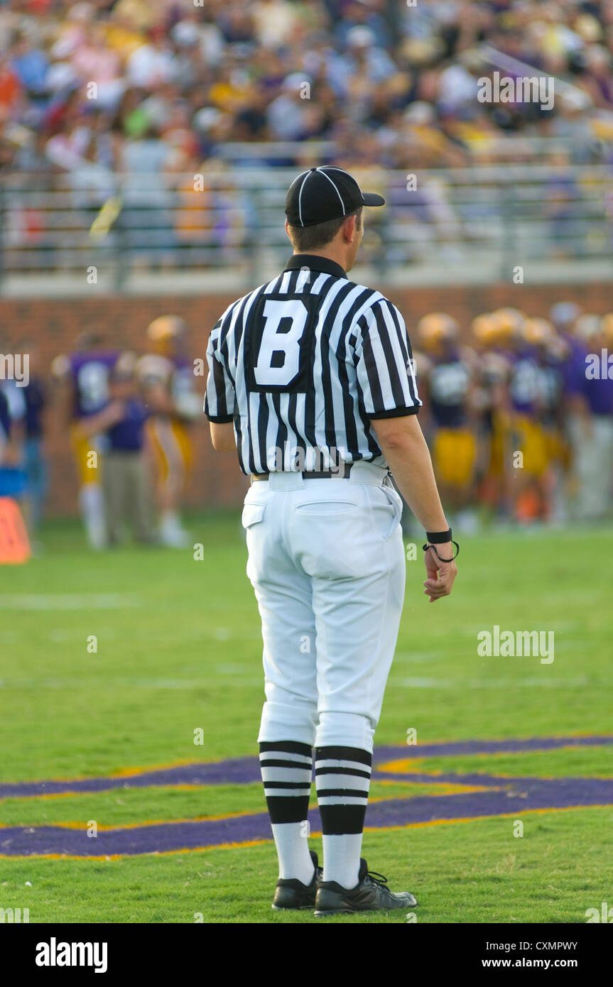 American Football Official or referee working a game Stock Photo