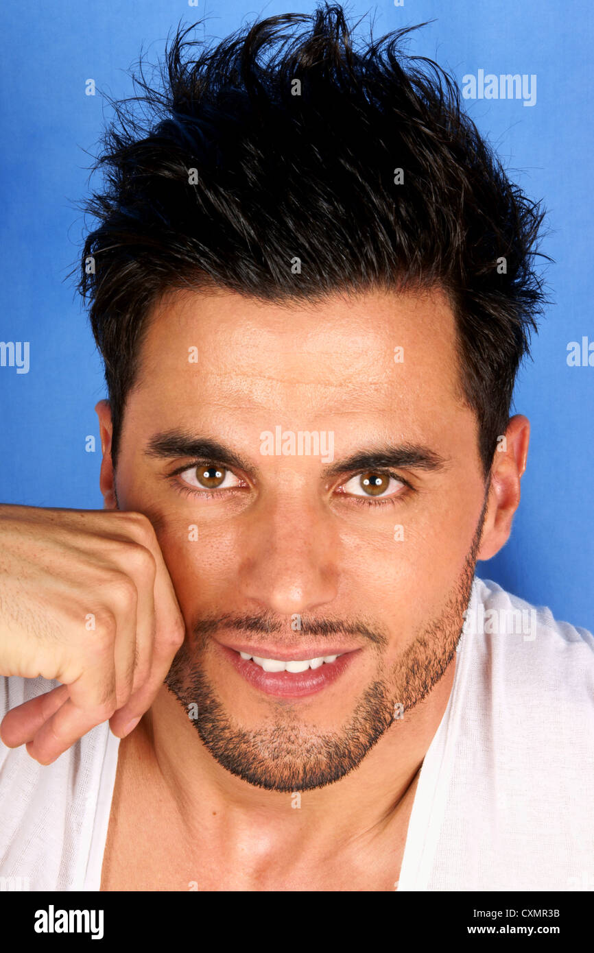 Smiling 30 Years Old Man With Black Hair And Brown Eyes Portrait