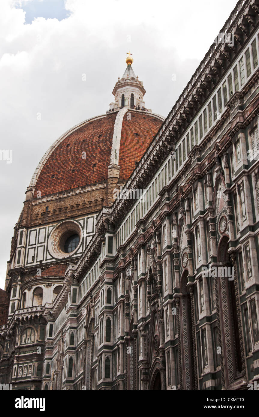 view of the dome and the church of St. Maria Novella in Florence Stock Photo