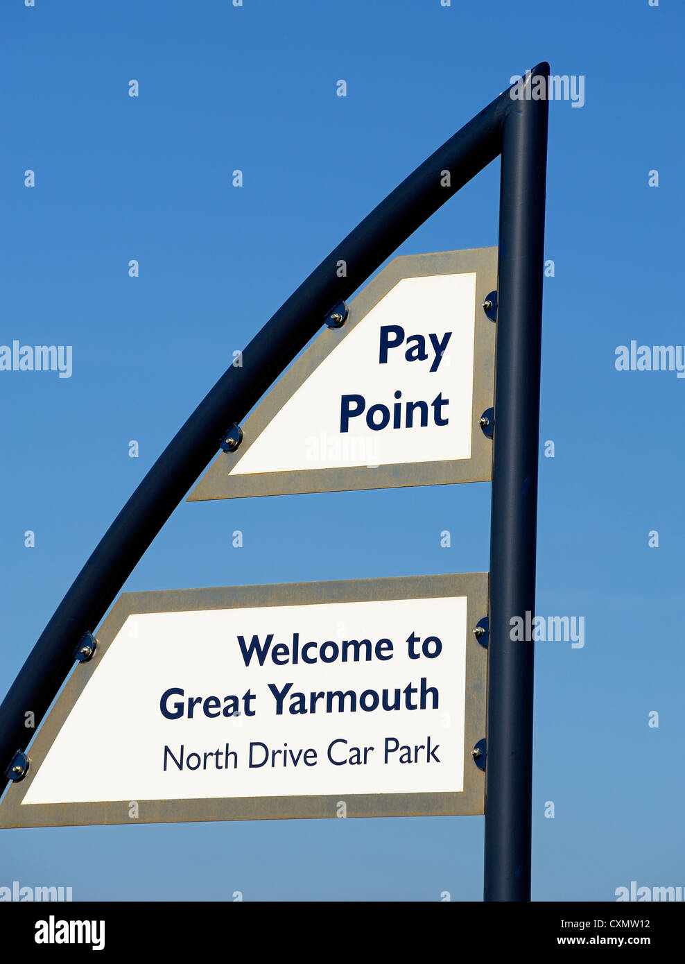 holiday tourist car park sign great yarmouth norfolk england uk Stock