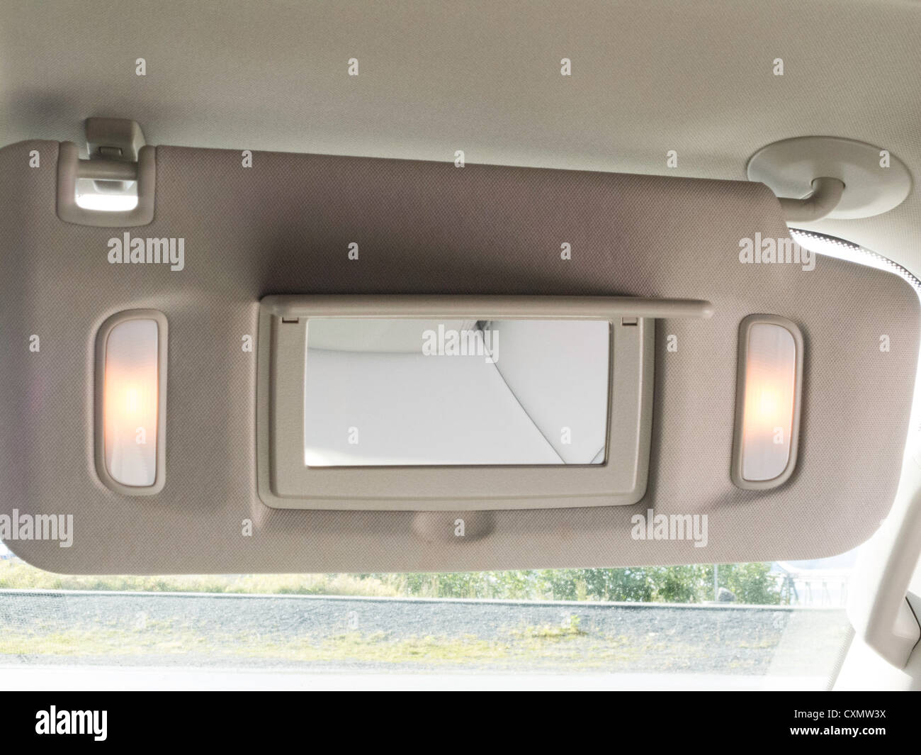 Vehicle Vanity Mirror Stock Photo Alamy