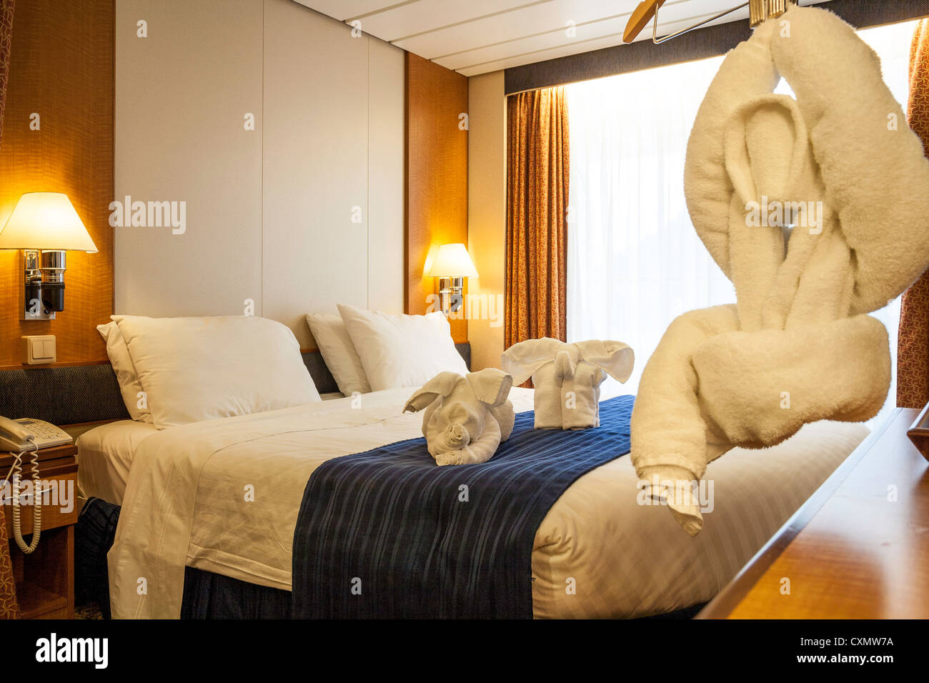 Stateroom Cabin With Towel Animals On Radiance Of The Seas Cruise