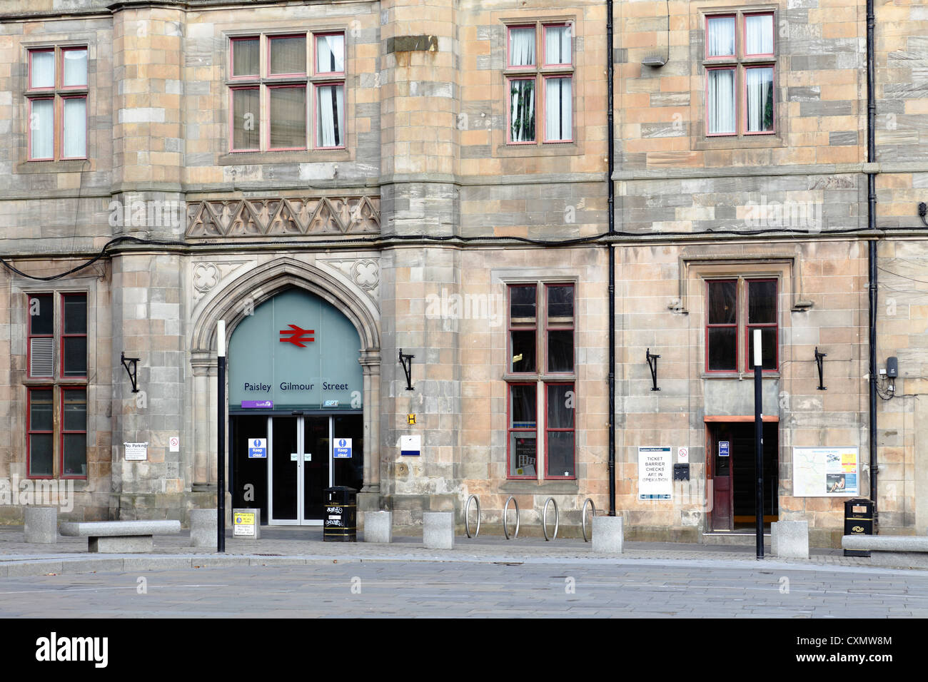 Paisley Gilmour Street Station entrance and exit on County Square