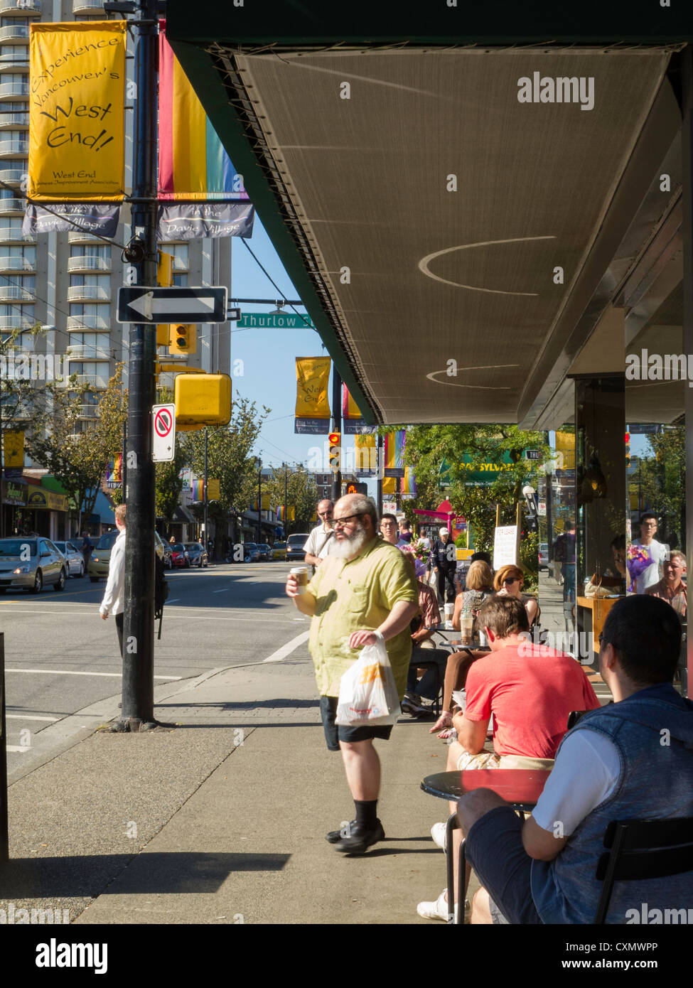 Street Scene, Davie Street, West End, Vancouver, CA Stock Photo Alamy