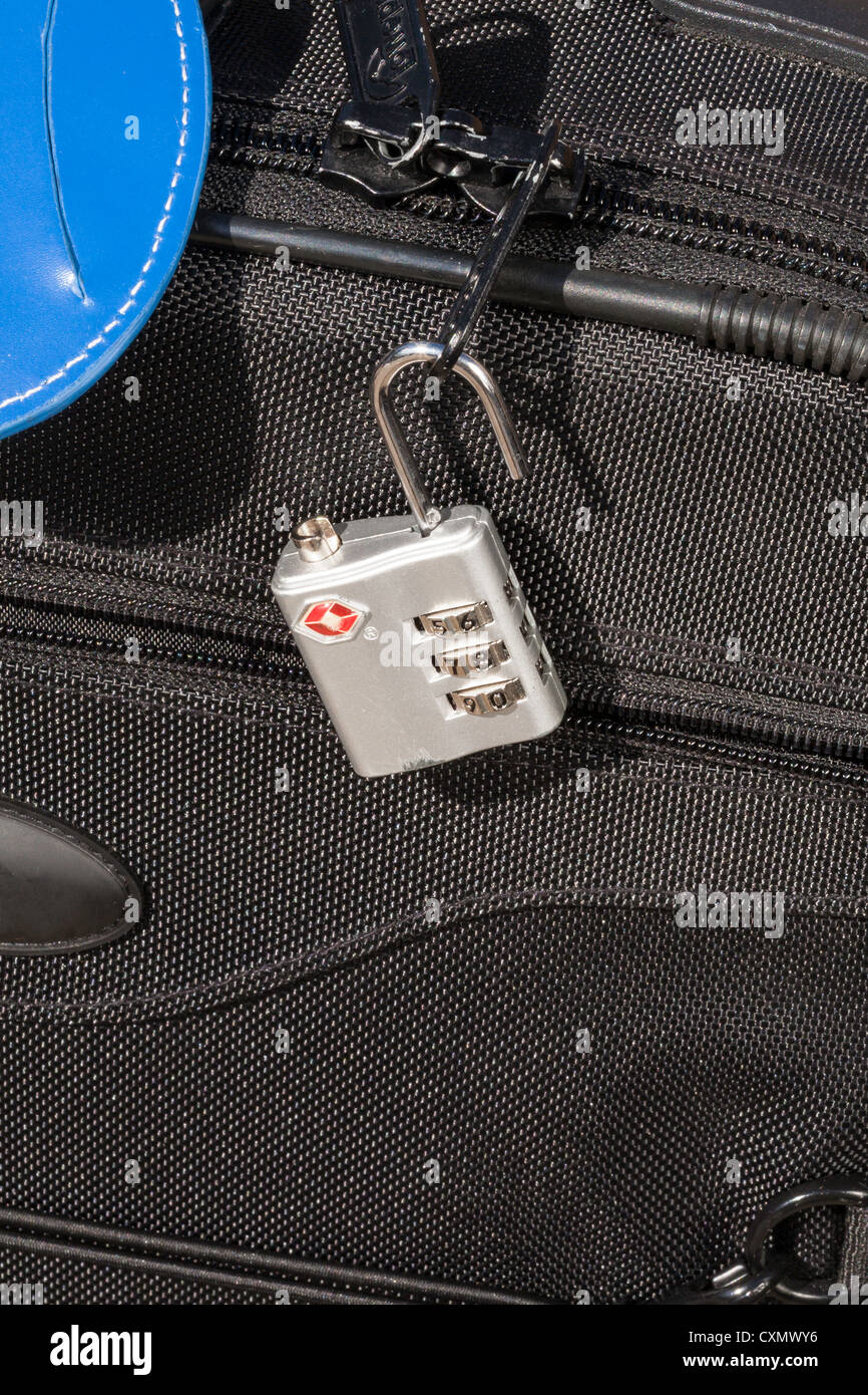 TSA Approved Luggage Padlock Stock Photo Alamy