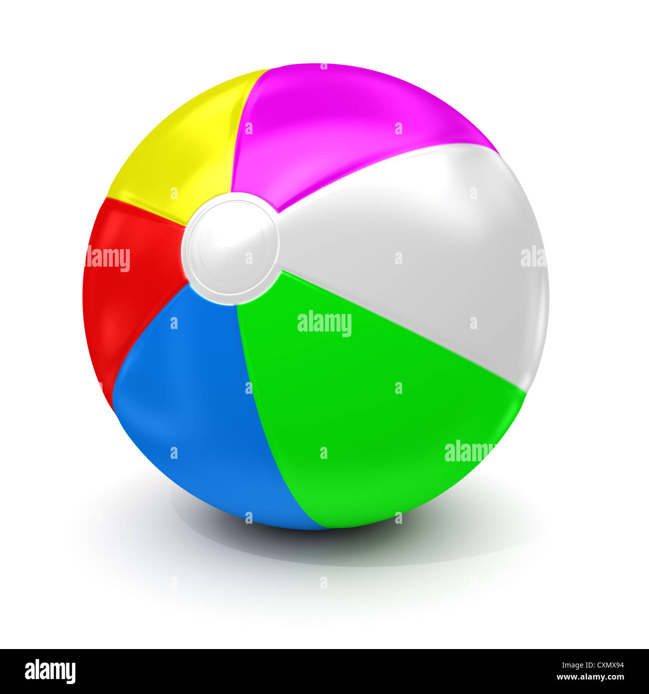 Beach ball - isolated on white background Stock Photo - Alamy