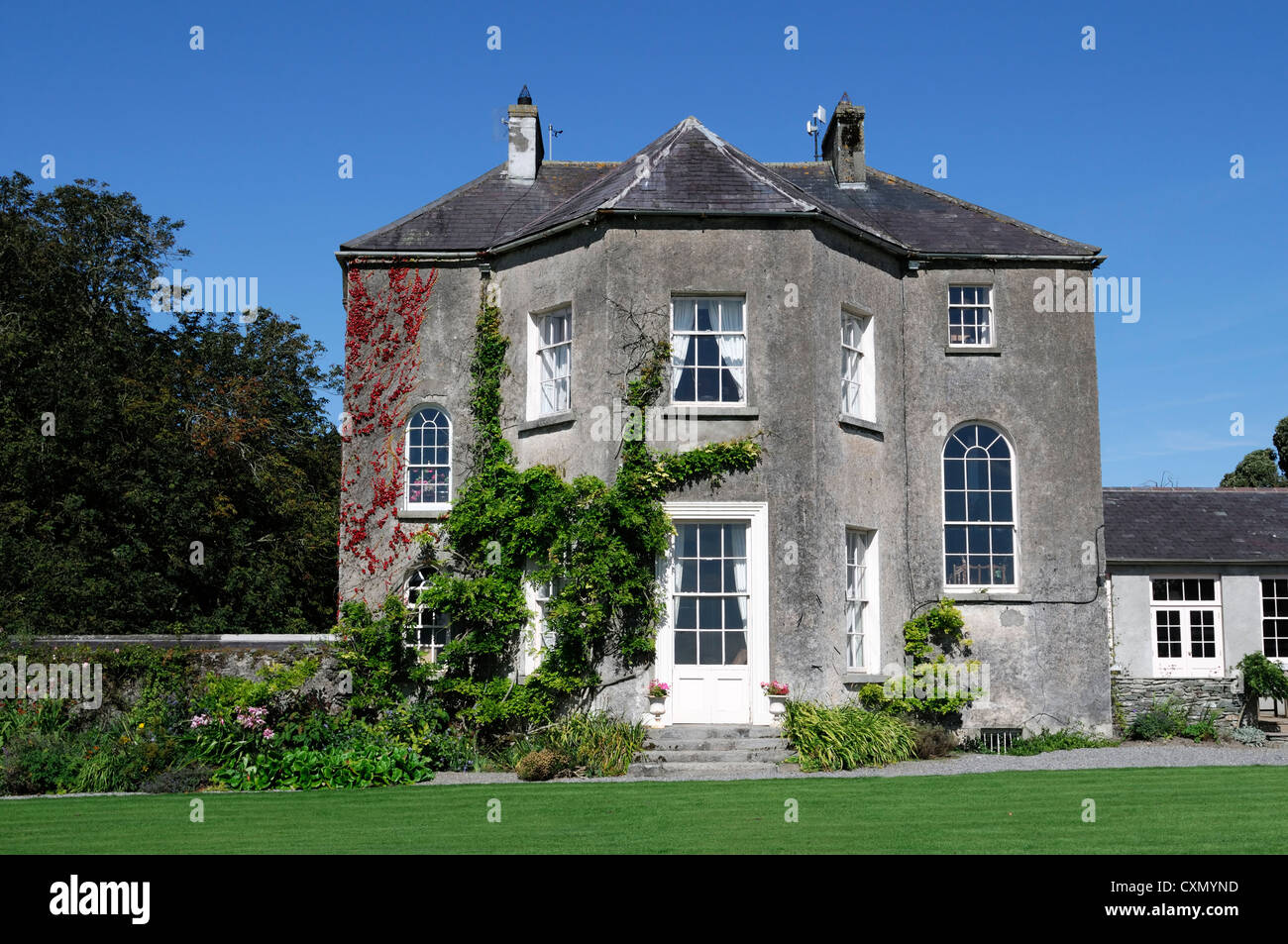 Burton House Fennell family home kildare ireland georgian villa gardens  quaker robert power Stock Photo - Alamy