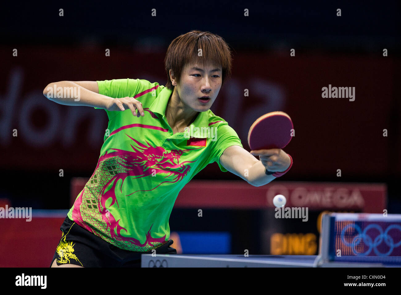 Ding Ning (CHN) wins the women's table tennis silver medal in Olympic ...