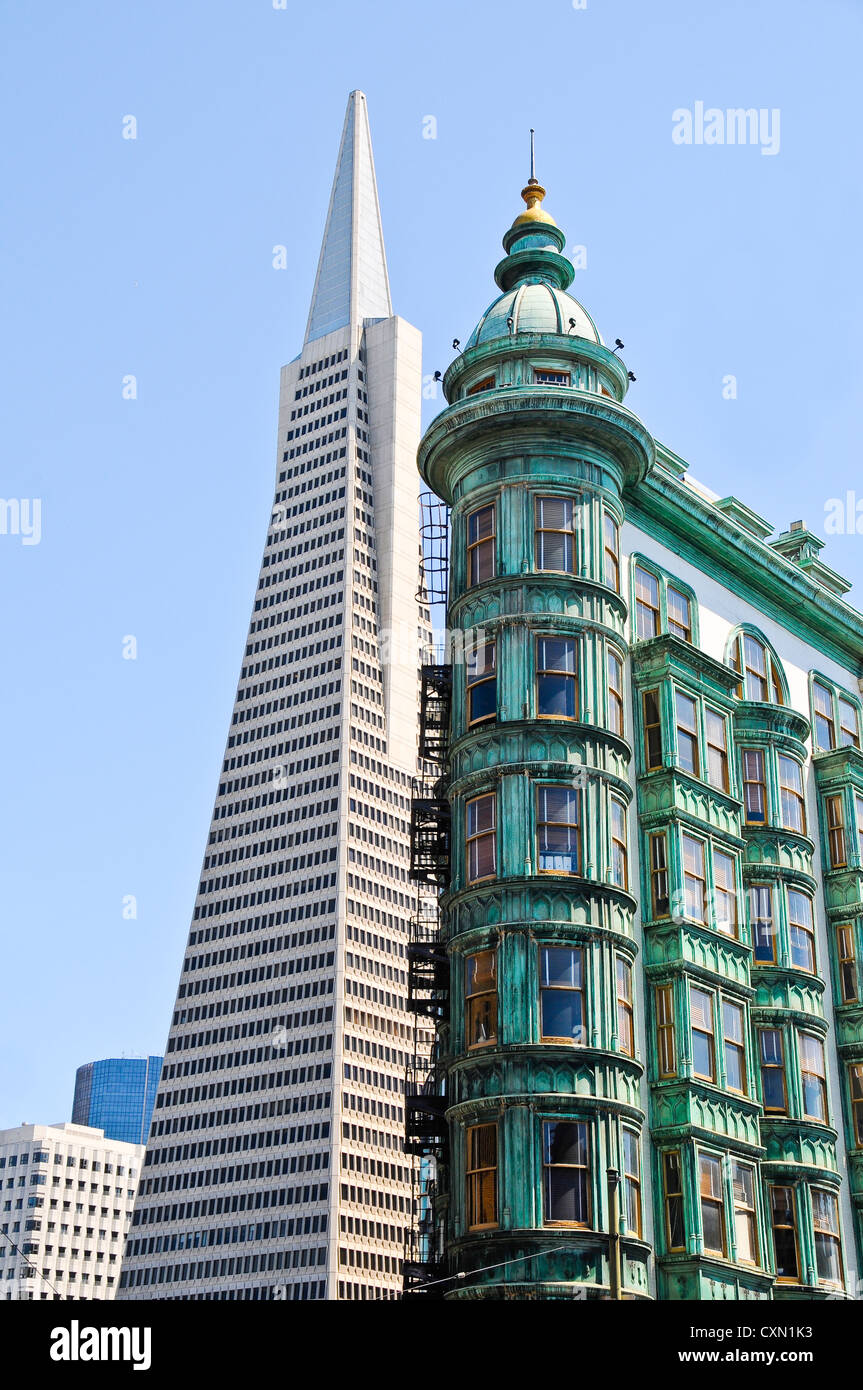 Transamerica Building / Sentinel Tower - San Francisco Stock Photo