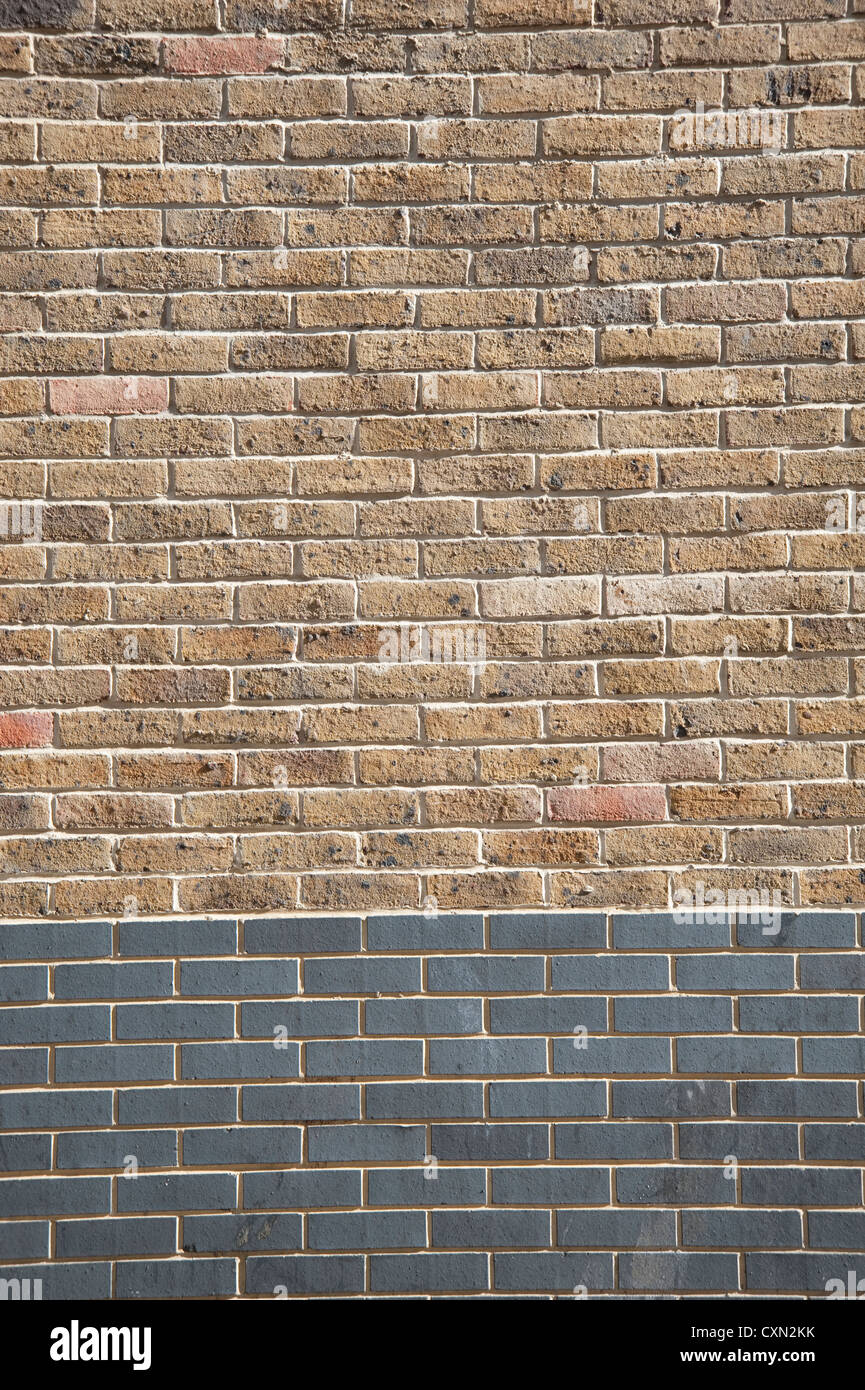 Two colour brick wall Stock Photo Alamy