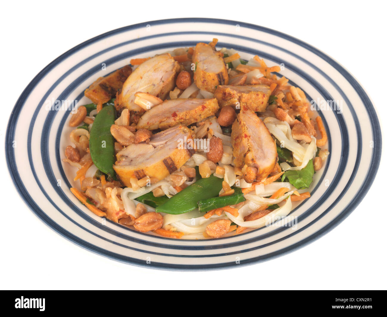 Spicy Peanut Chicken Stock Photo