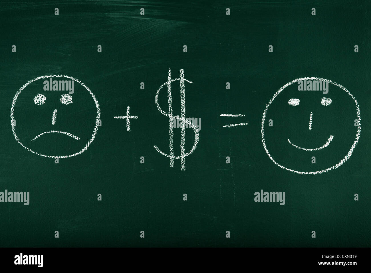 Money can change your life - concept illustrated on chalkboard Stock Photo  - Alamy