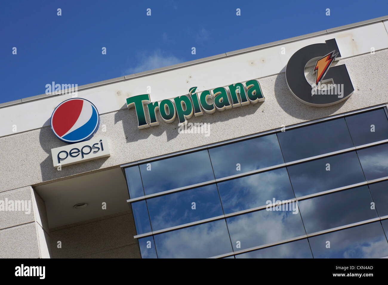 Pepsico Beverages, sign, logo Stock Photo