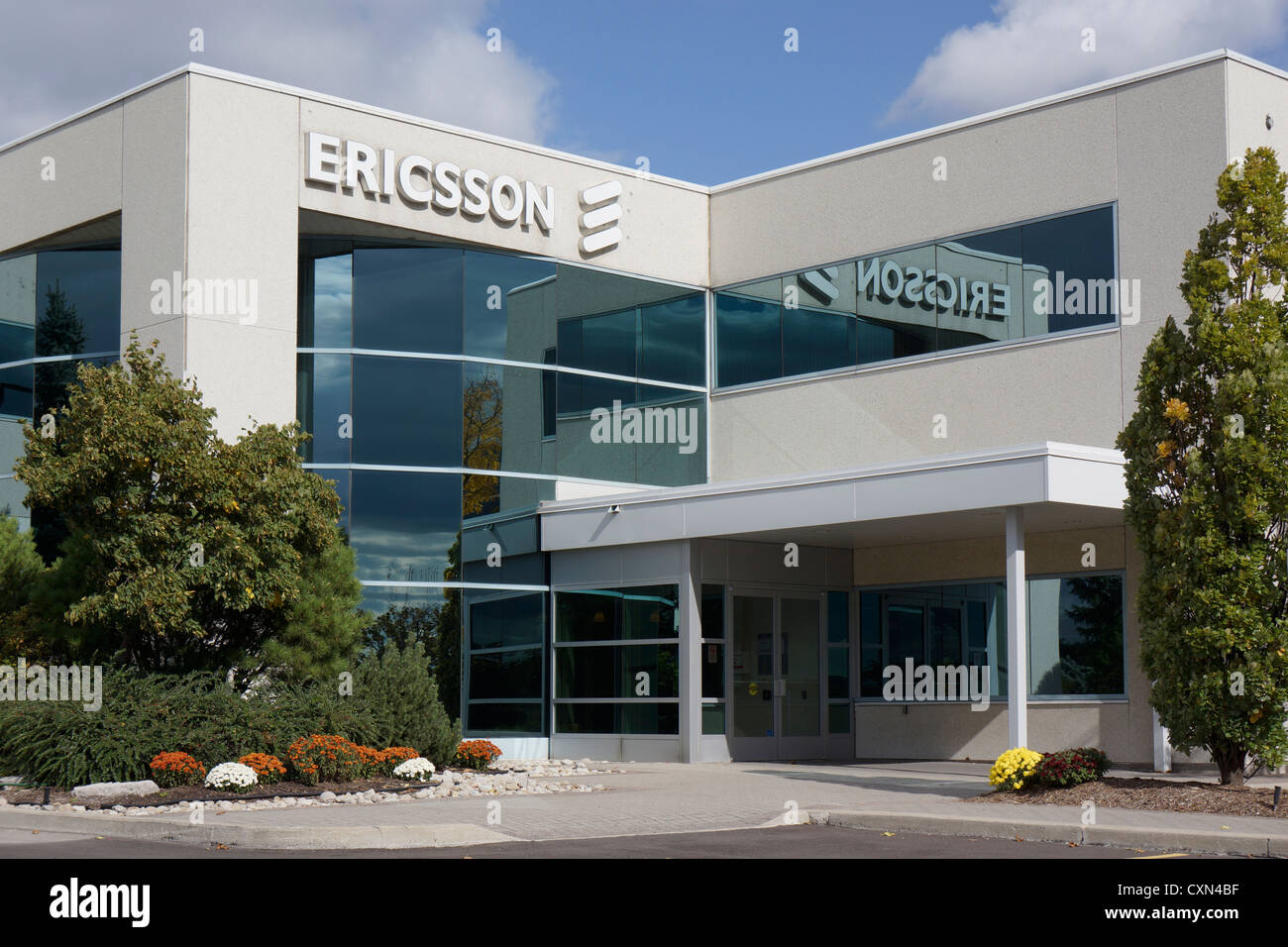 Ericsson, company sign outside office, Mississauga, Ontario, Canada Stock Photo Alamy