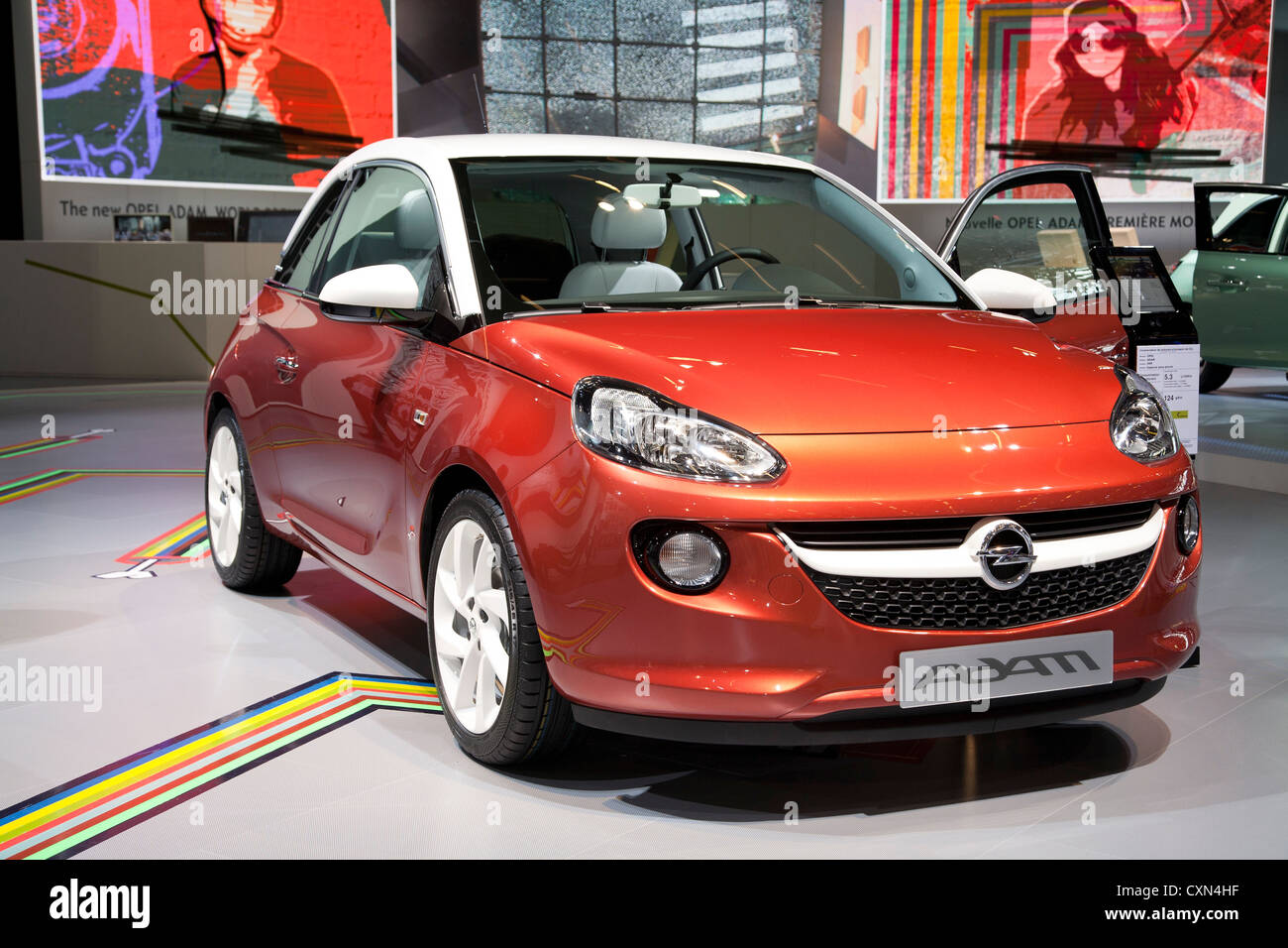 Opel Adam at the Paris Motor Show 2012 Stock Photo