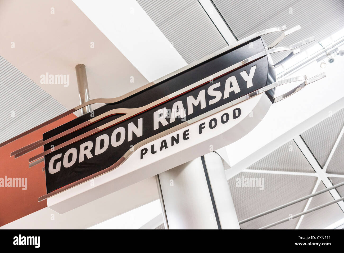 London Heathrow airport Terminal 5 departures cafe dining Gordon