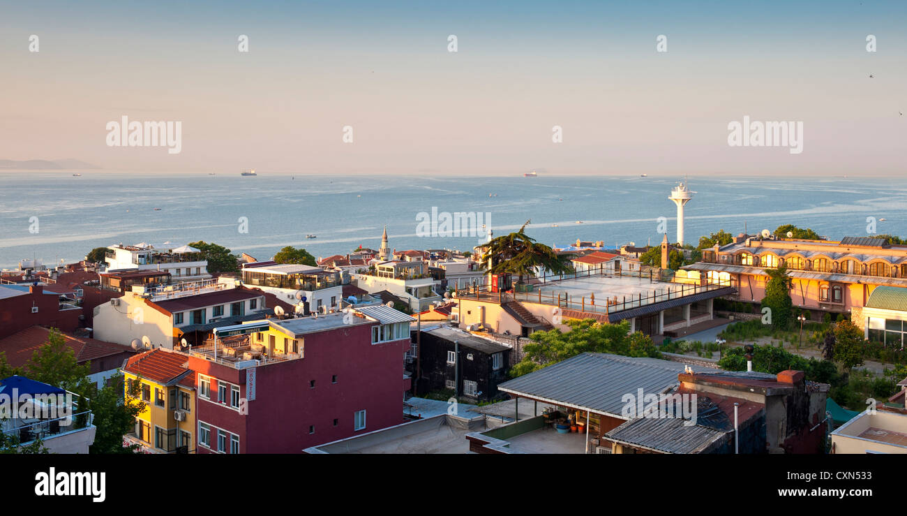 View of the Sea of Mamara from Istanbul Stock Photo