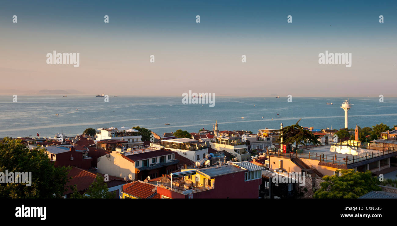 View of the Sea of Mamara from istanbul Stock Photo