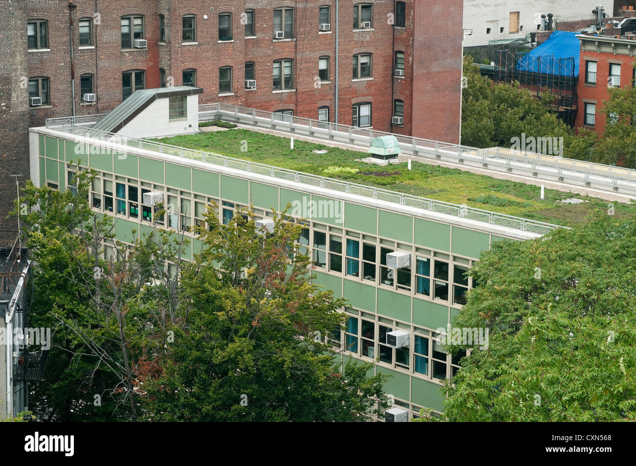 New york city rooftop farming aerial hi-res stock photography and ...