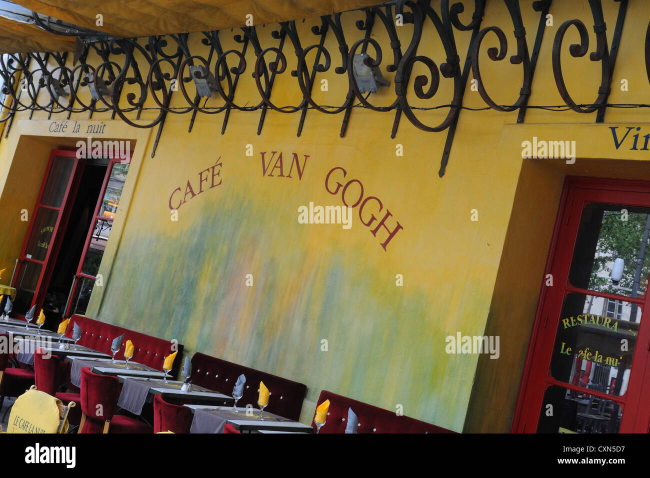 Cafè Van Gogh,a famous cafè, in  Arles, France, Europe, EU Stock Photo