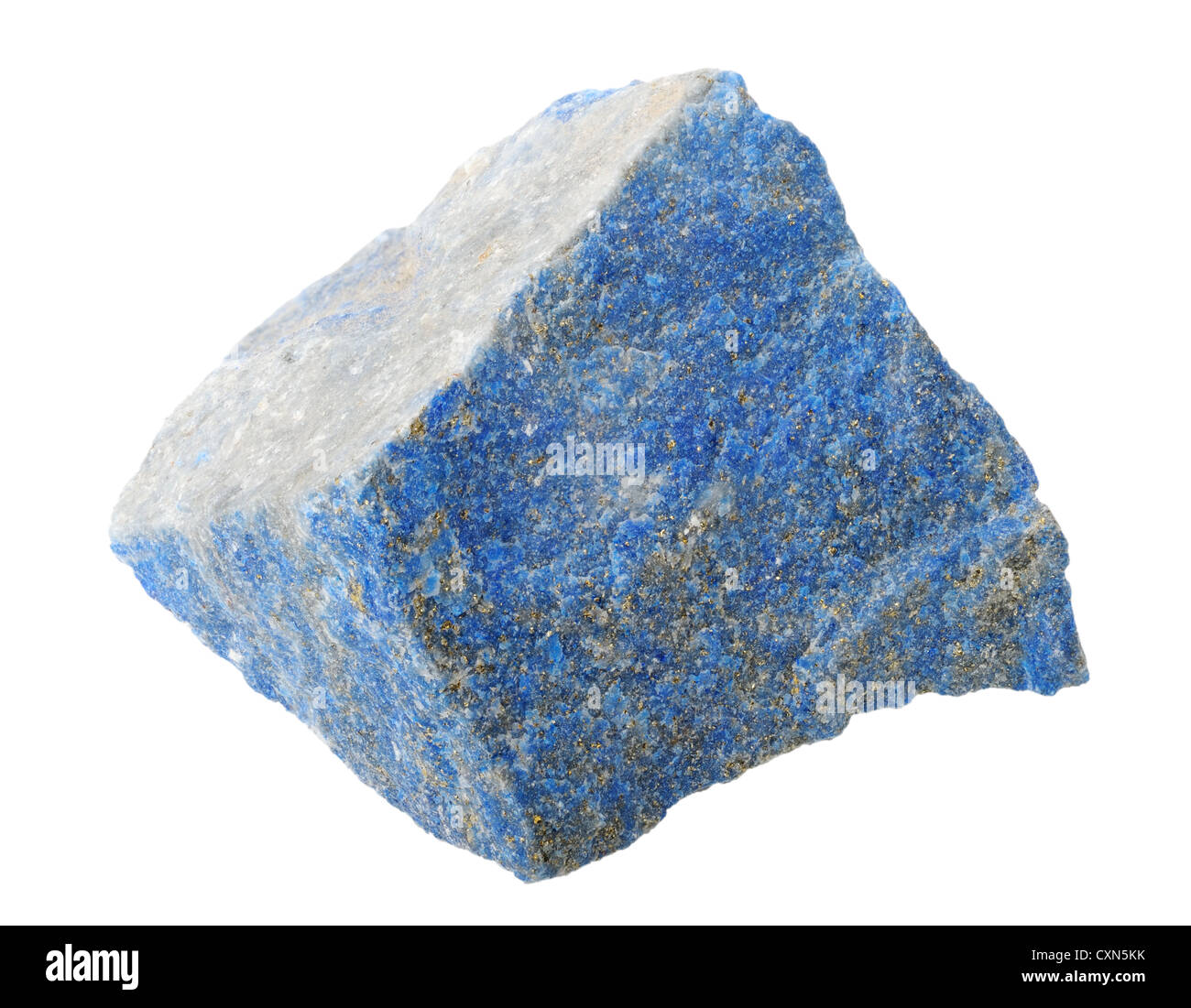 A splinter of lapis lazuli, isolated on a white background Stock Photo