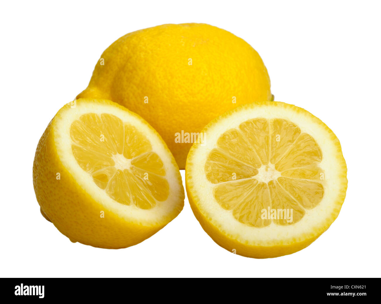 Two lemons on a white background, isolated Stock Photo - Alamy