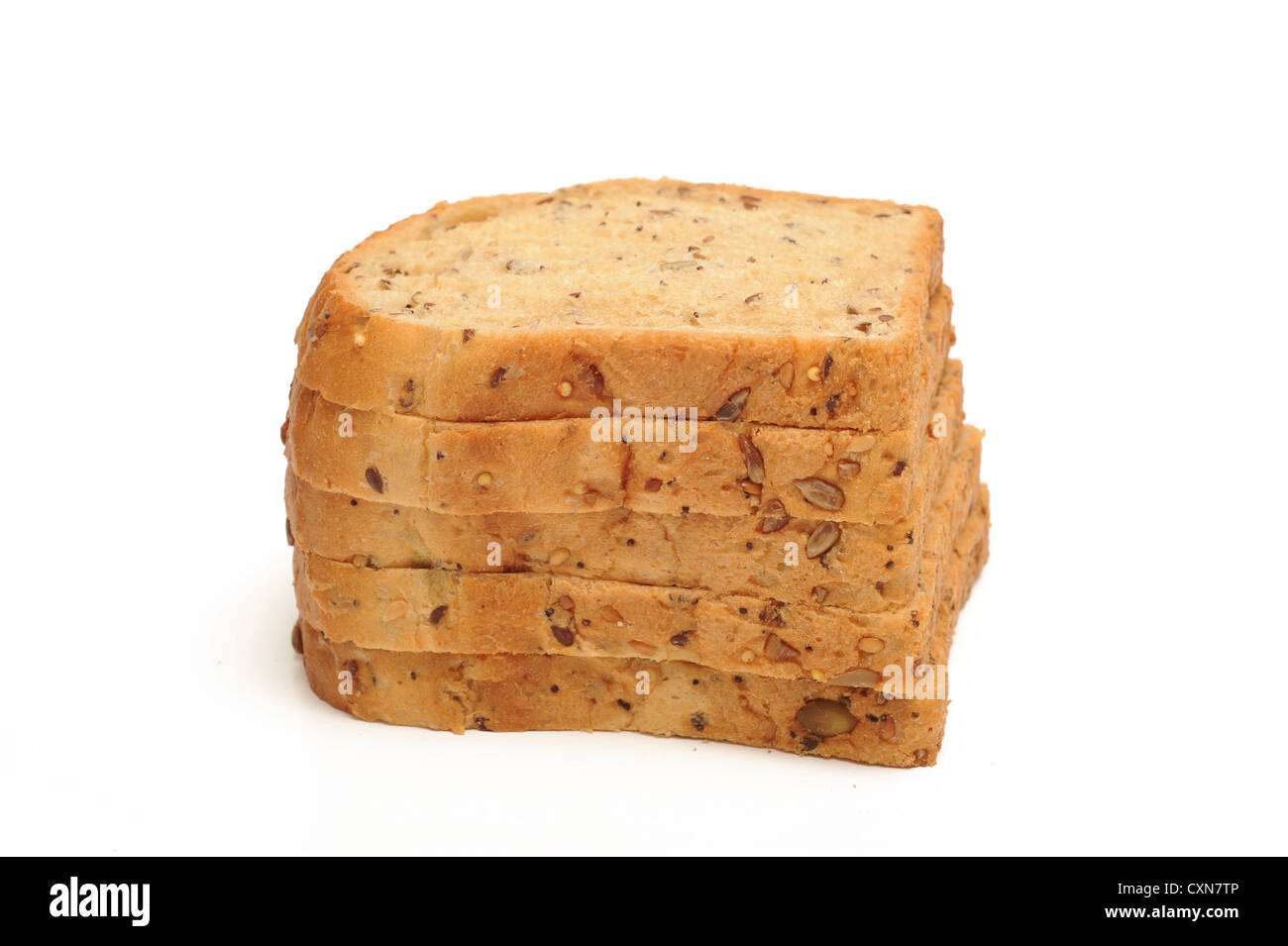 Slices of bread isolated on a white background Stock Photo - Alamy