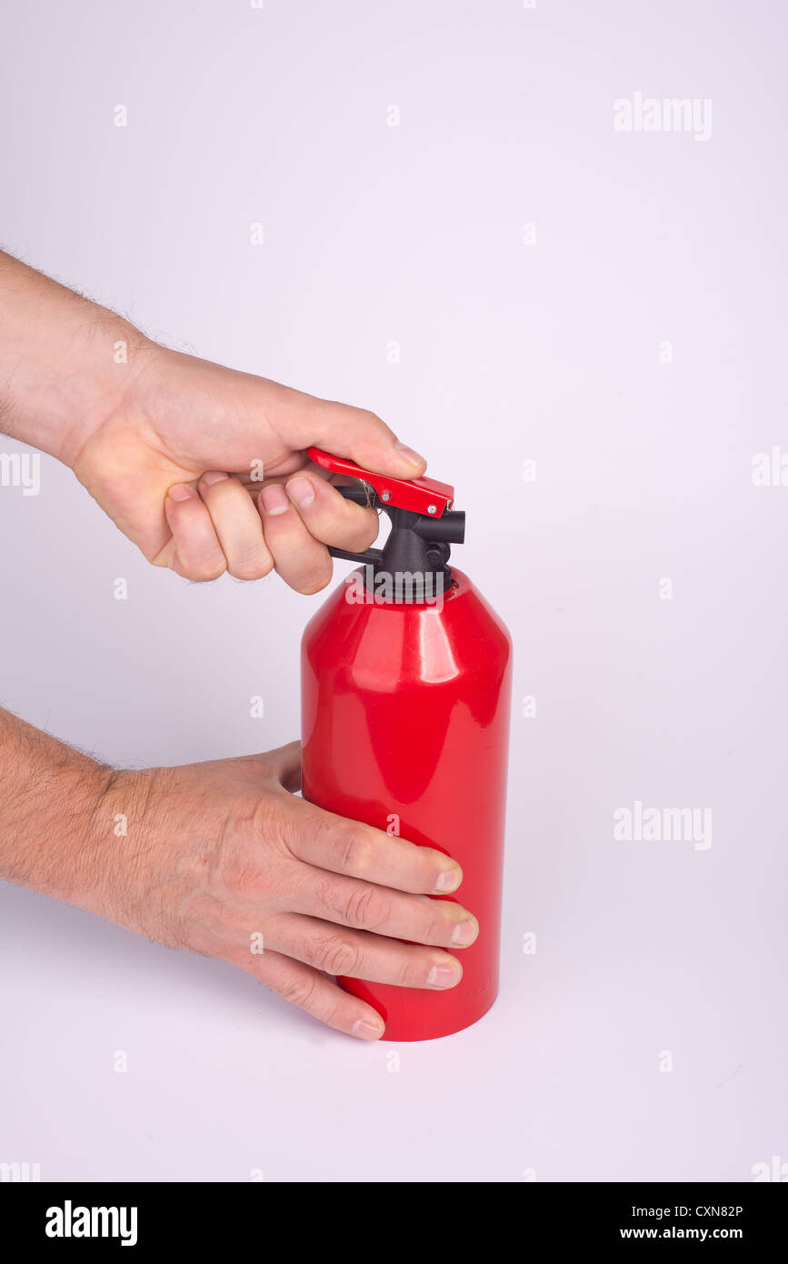 red extinguisher Stock Photo