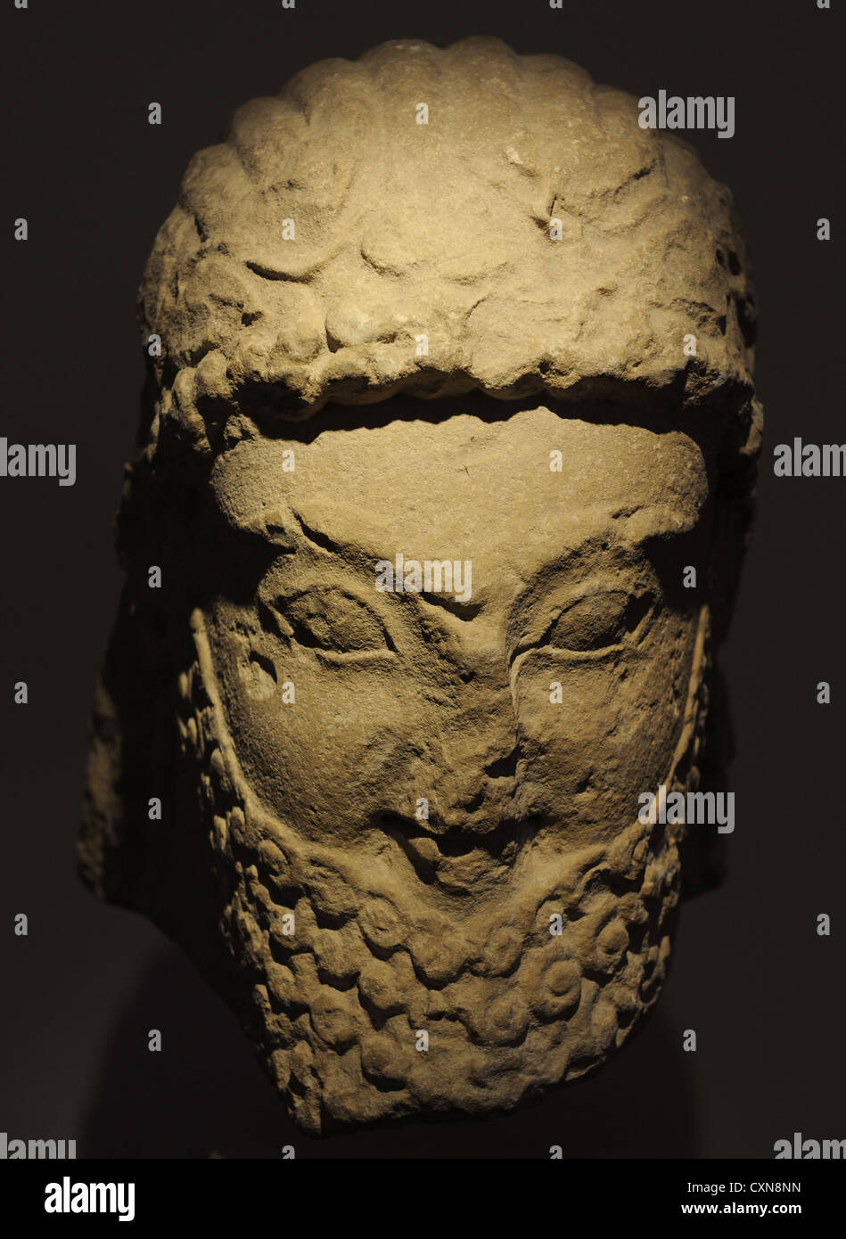 Ancient Art. Mediterranean. Priest or King. Votive. Ny Carlsberg Glyptotek. Denmark. Stock Photo