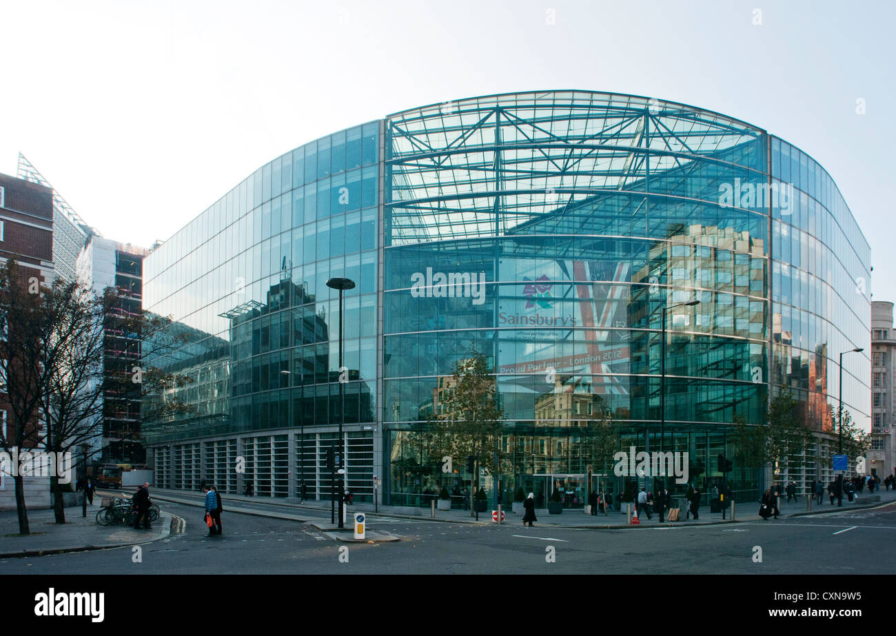 Sainsbury's Head Office, called the Store Support Centre in Holborn Circus, London Stock Photo