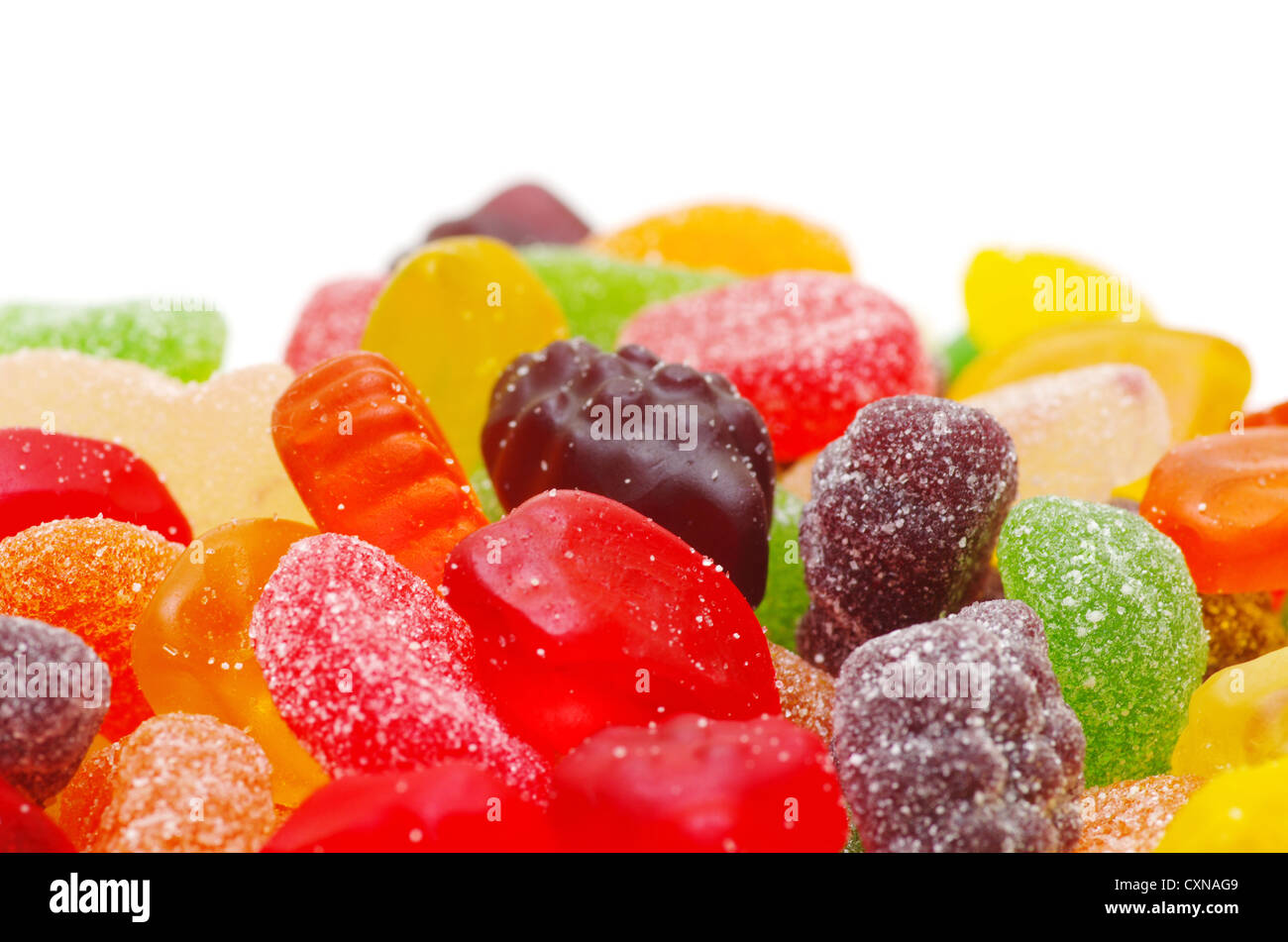 Colorful candy isolated on white background Stock Photo - Alamy