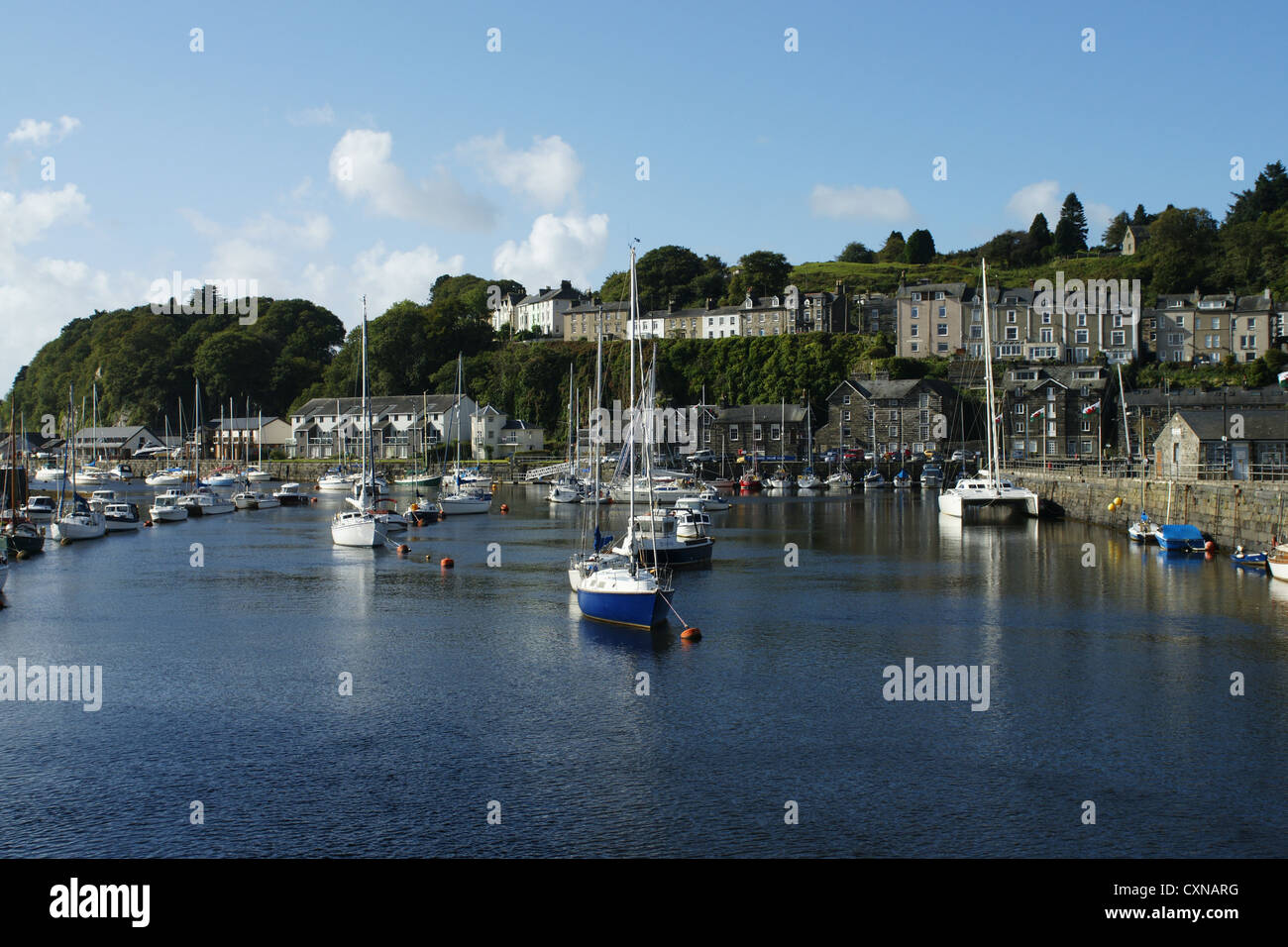 The harbour at Porthmadog in north Wales Stock Photo Alamy