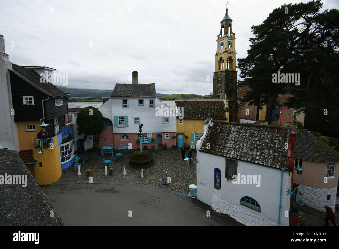 Battery Square at Portmeirion, North Wales Stock Photo Alamy