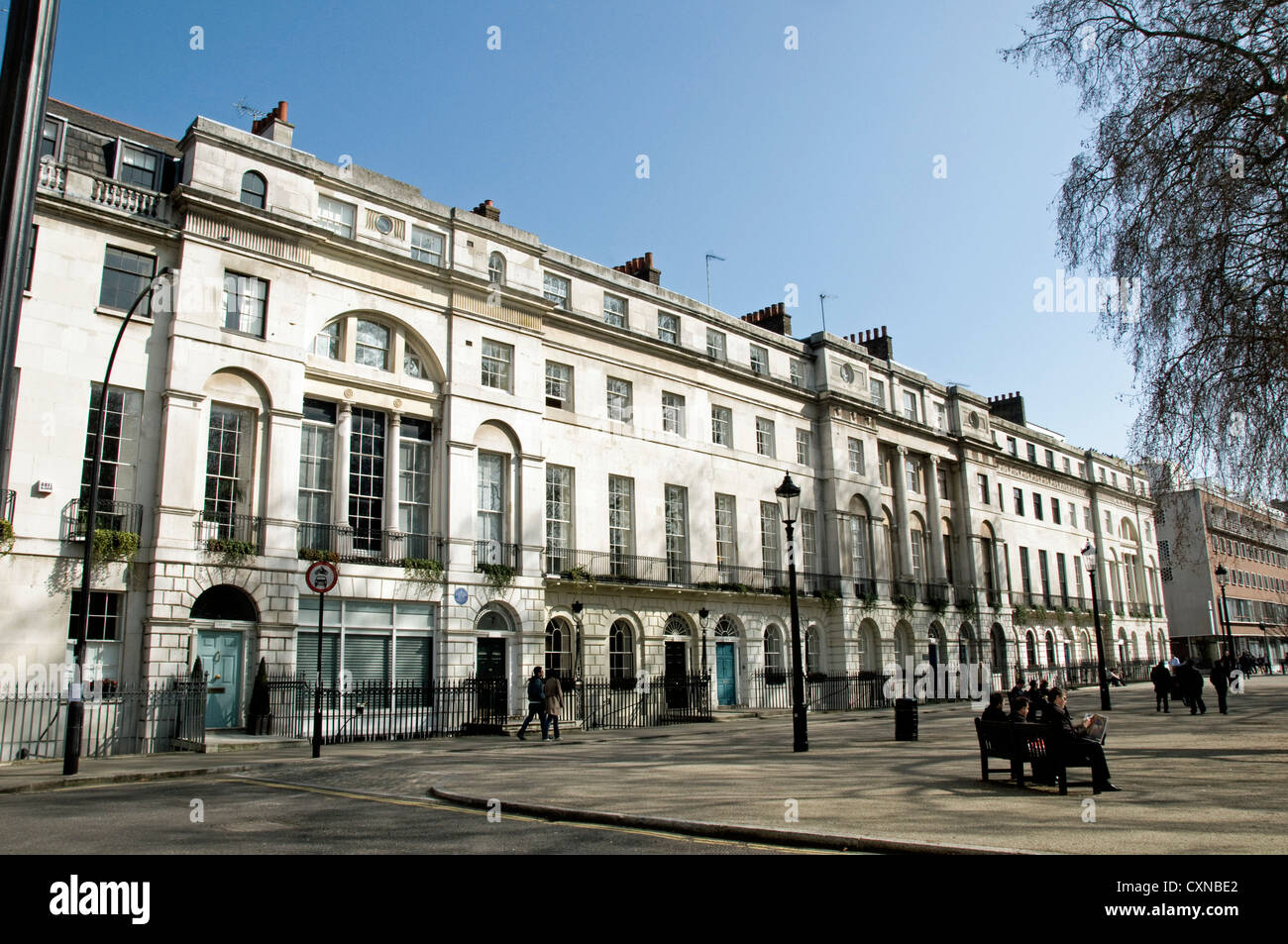 Fitzroy Square, a square in Fitzrovia, Camden London England