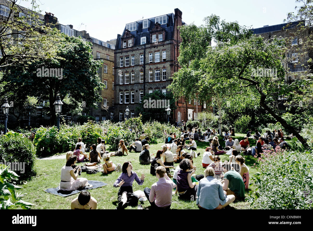 St Paul's Church gardens, Covent Garden, London, UK Stock Photo