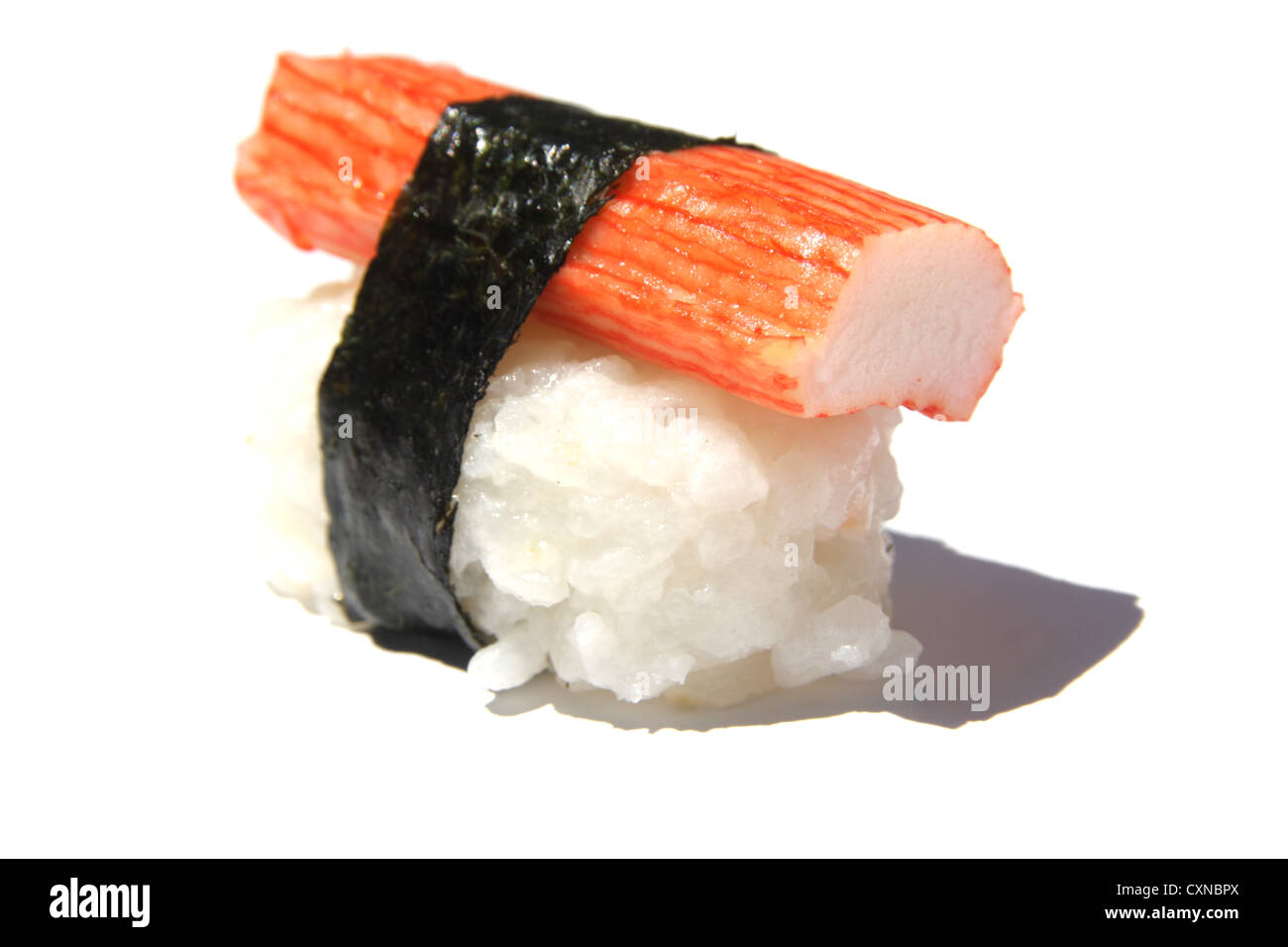 Surimi Sushi , Artificial Crab Meat Sushi Stock Photo Alamy