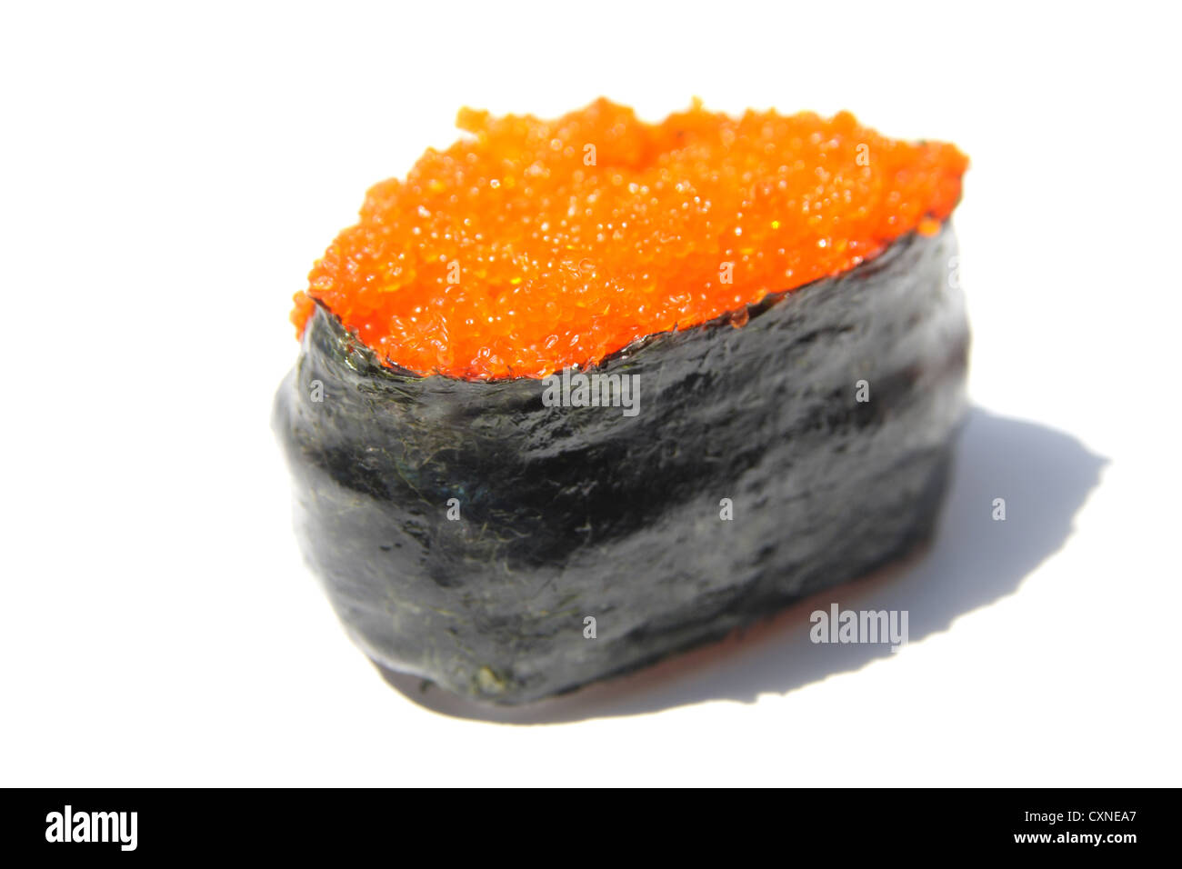 Tobiko Sushi , flying fish eggs sushi Stock Photo Alamy