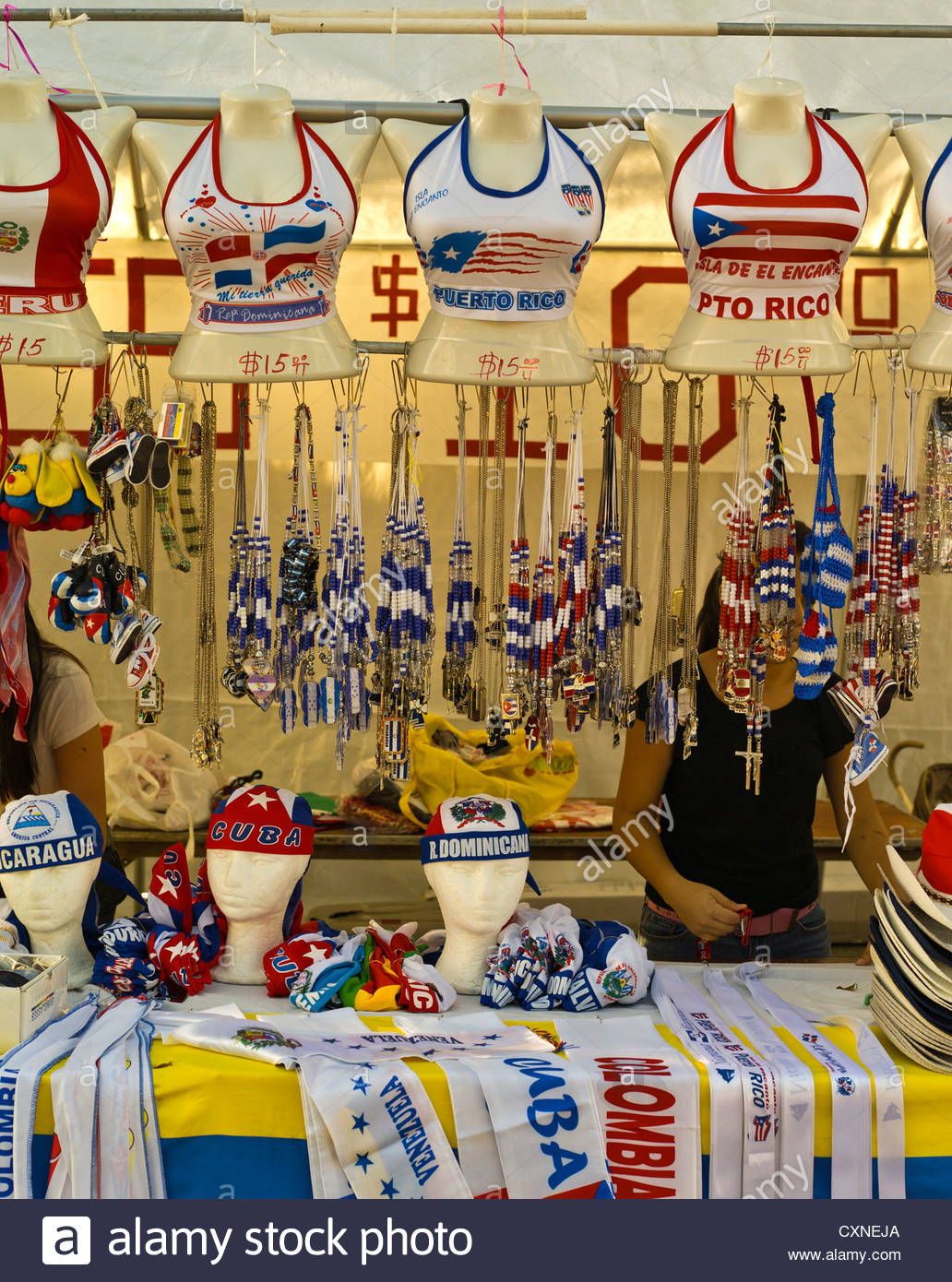 Souvenirs Kiosk, Calle Ocho Carnival, Miami, Florida, USA Stock Photo 50874274 Alamy