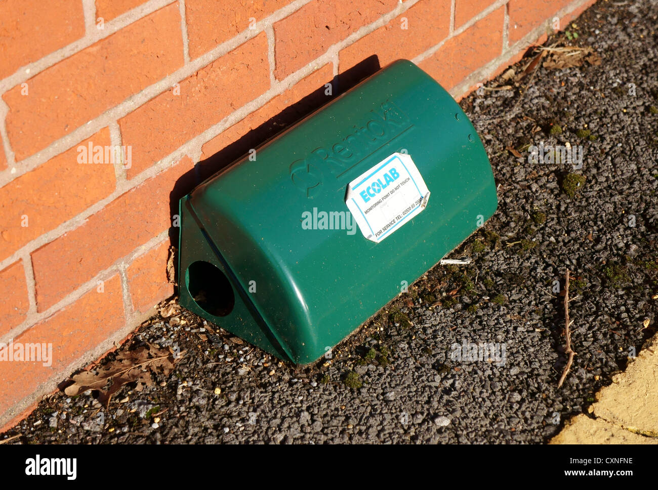 Rentokil Ecolab monitoring point bait box for rodents Stock Photo - Alamy