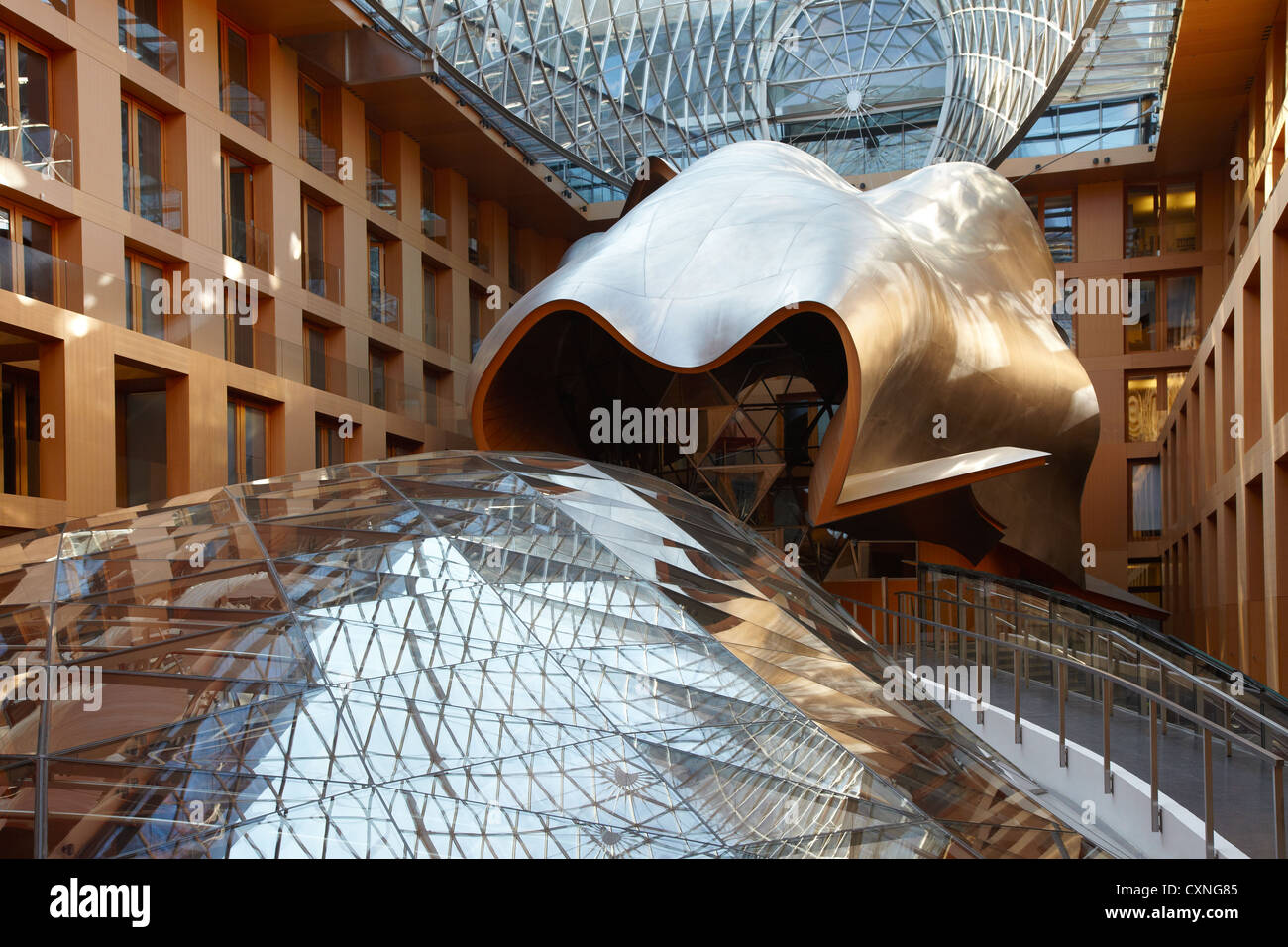 DG Bank Berlin atrium by Frank Gehry Stock Photo