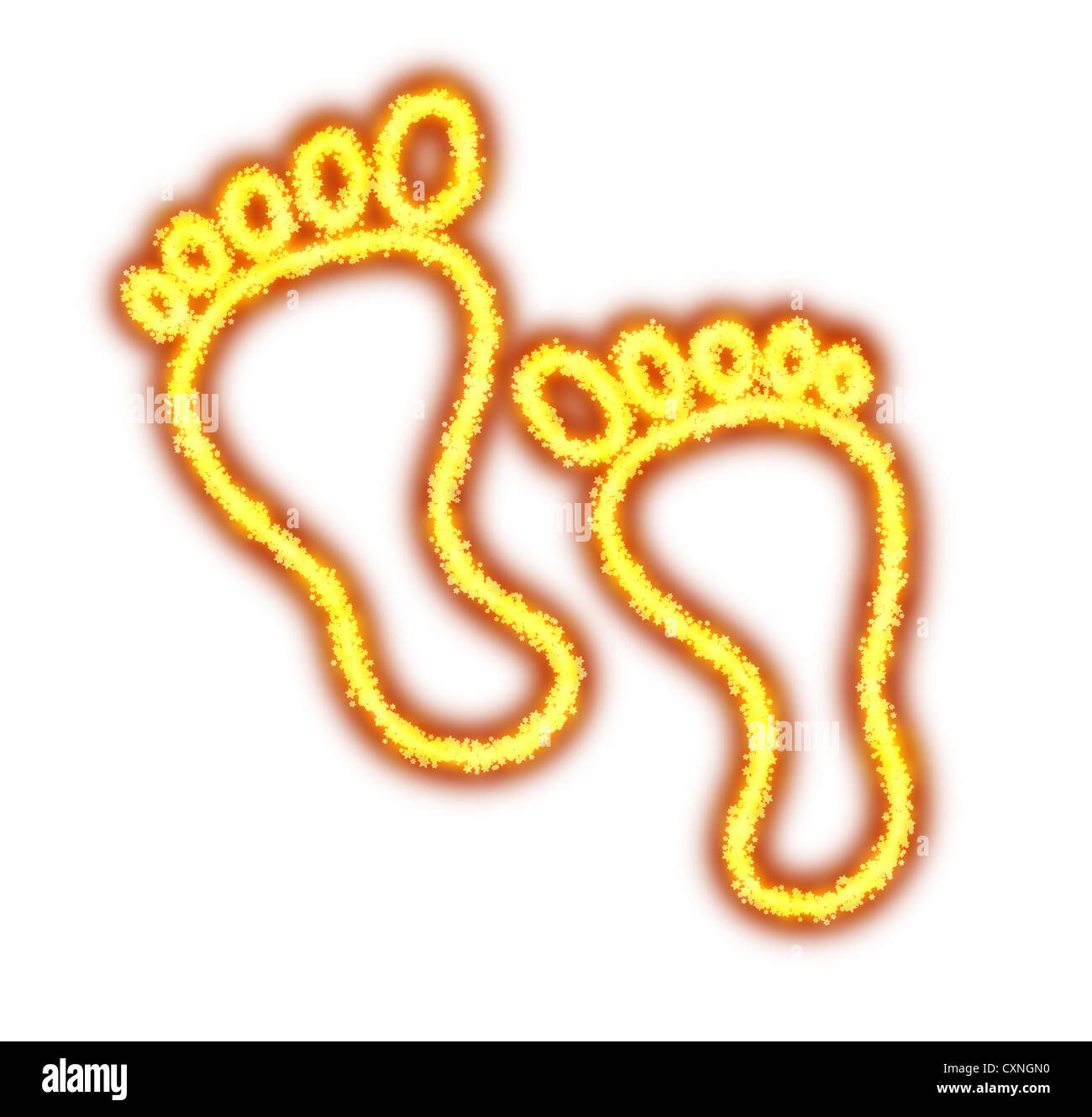 footsteps background Stock Photo