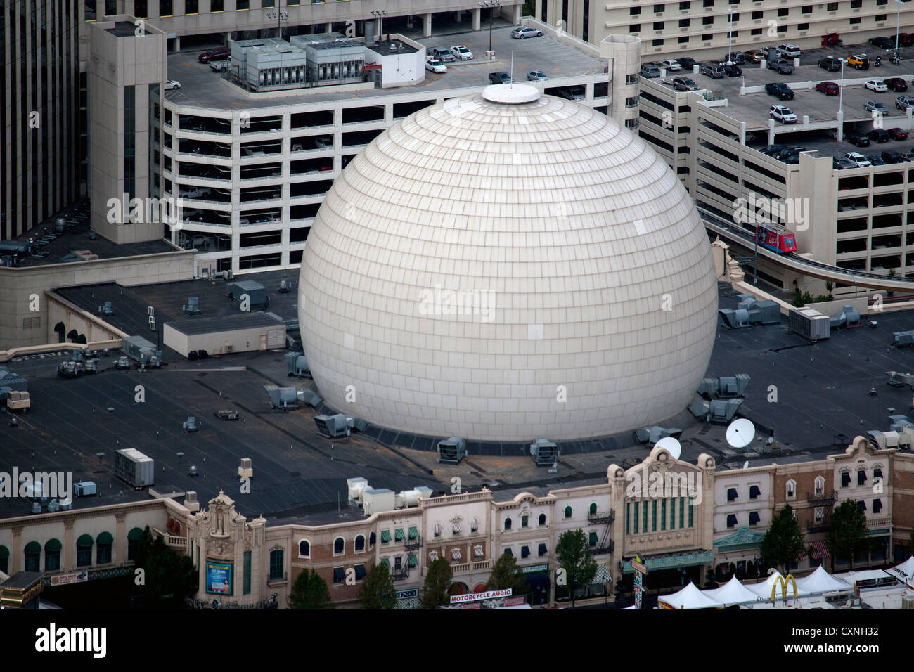 aerial photograph Silver Legacy composite dome Reno, Nevada Stock Photo