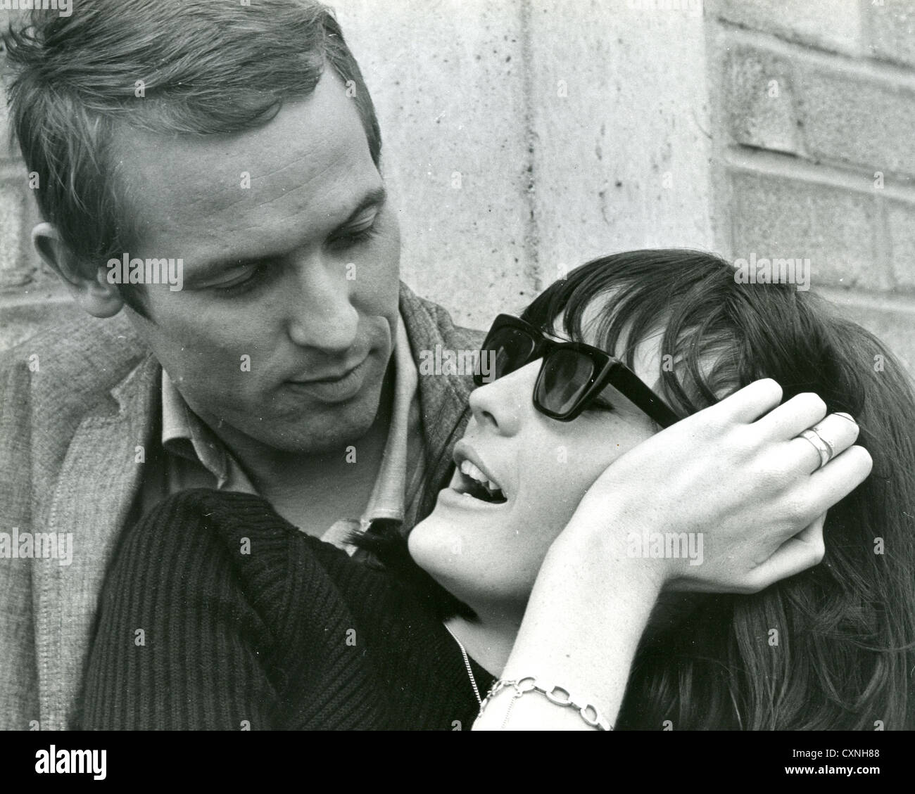 SANDIE SHAW UK pop singer with TV executive Douglas Murdoch in September 1964 on the roof of the ABC TV studios, Birmingham, during a break in recording Thank Your Lucky Stars.  Photo Tony Gale Stock Photo