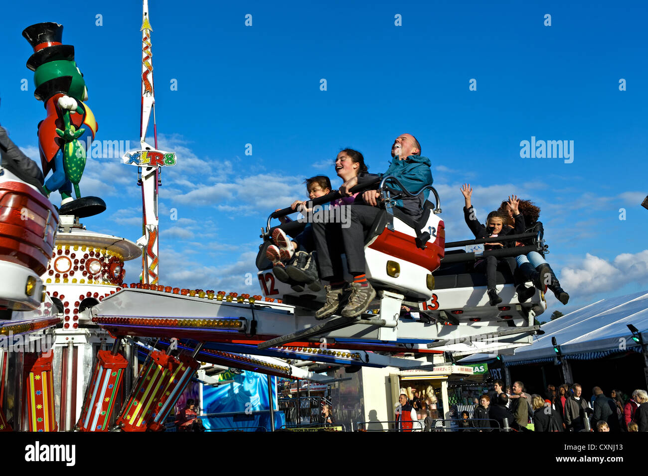 Fairground ride scream woman hi-res stock photography and images - Alamy
