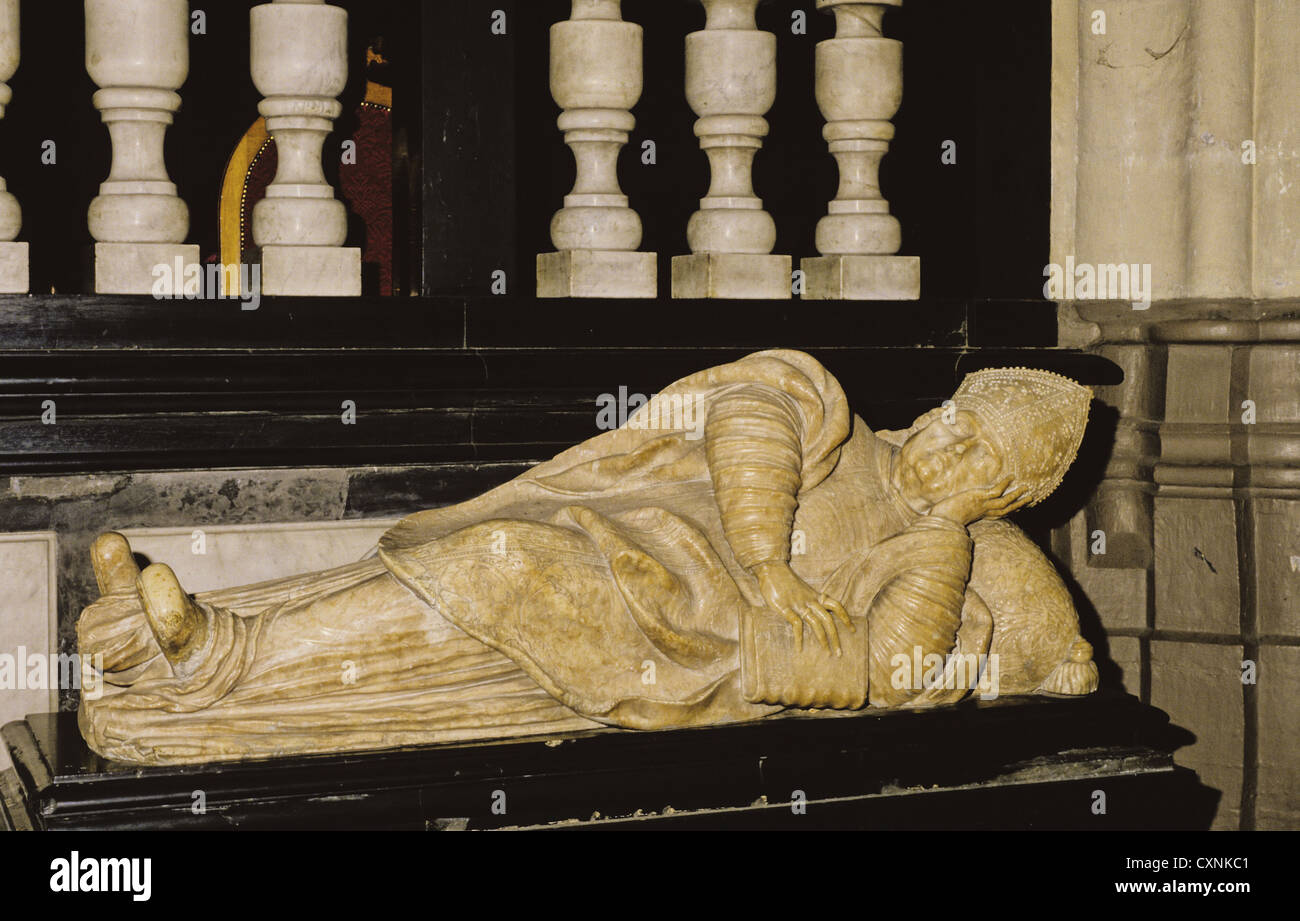 Mausoleum of Jean II Carondelet in Sint-Salvator Cathedral, Bruges, Belgium Stock Photo