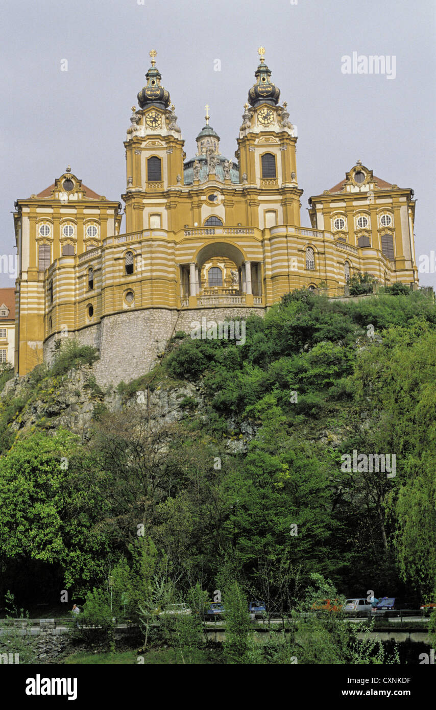 The Benedictine Abbey in Melk, Austria Stock Photo