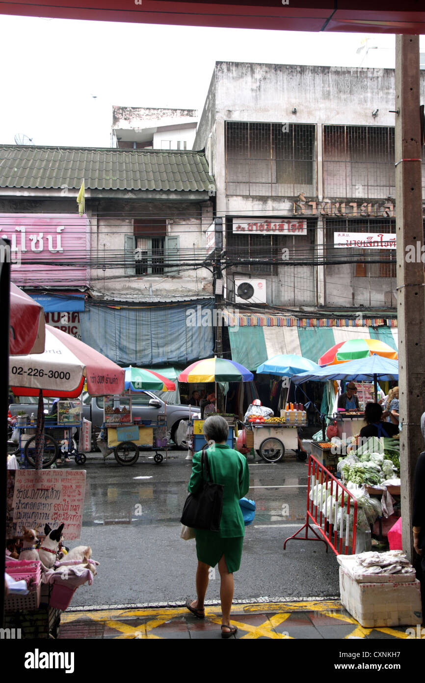 Phahurat road , Thailand's Little India , fabric market district in