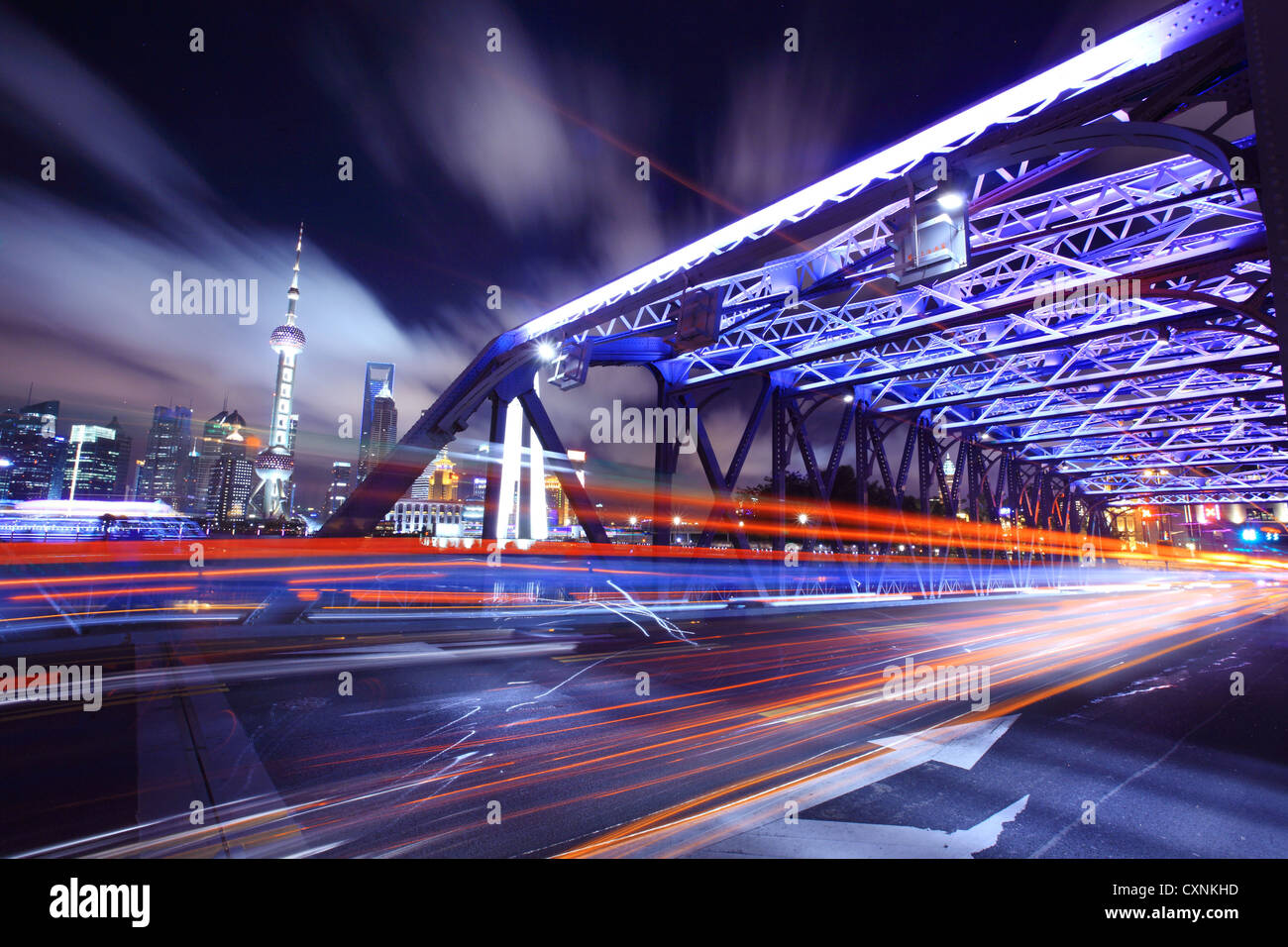 Street night lights shanghai hi-res stock photography and images - Alamy