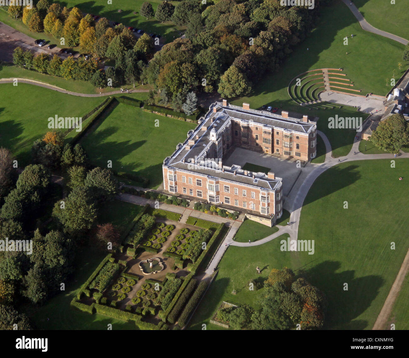 aerial view of Temple Newsham house and grounds, Leeds Stock Photo Alamy